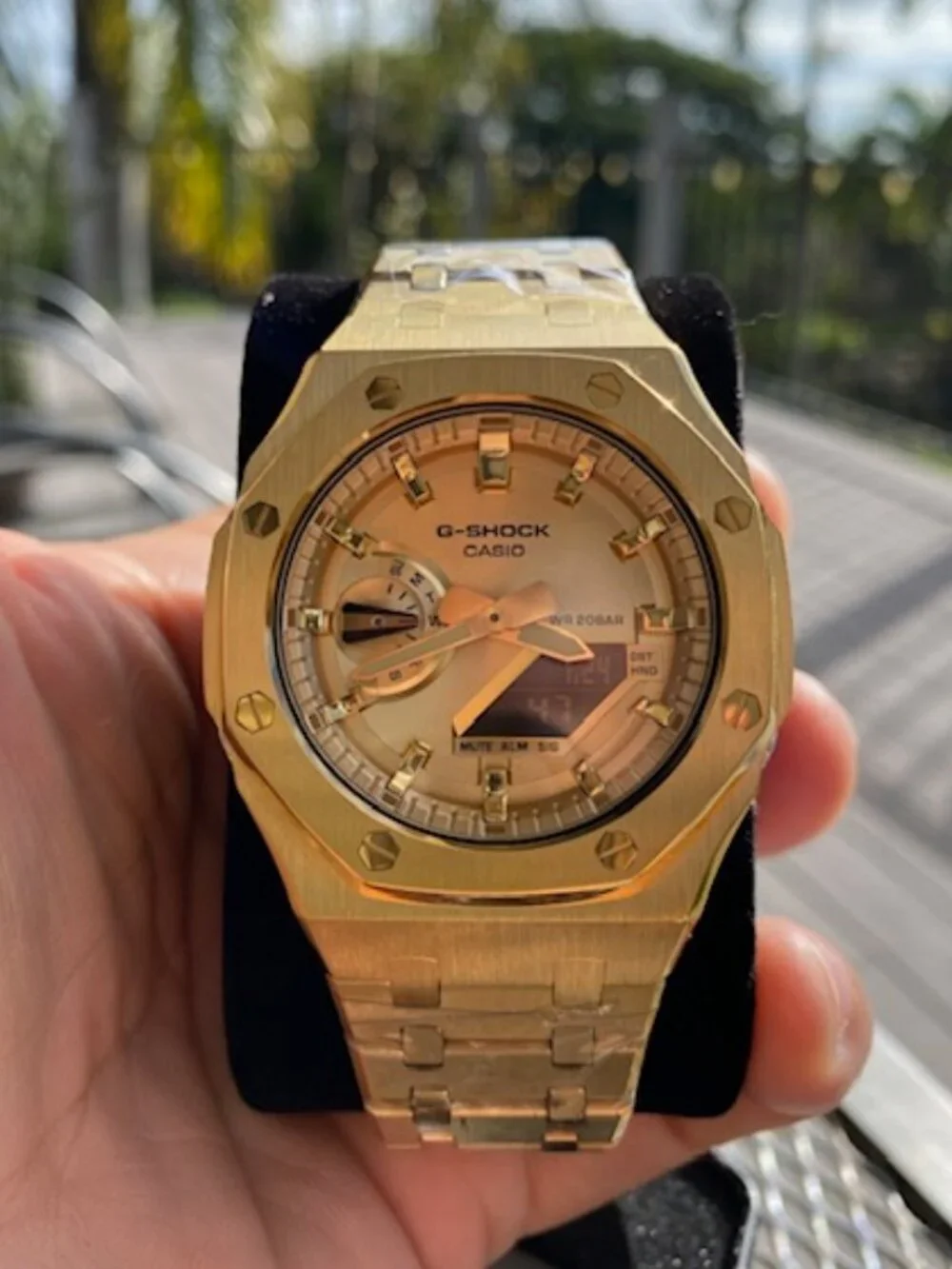 New Casio G-Shock Gold Color GA2100 All Yellow Gold custom MOD